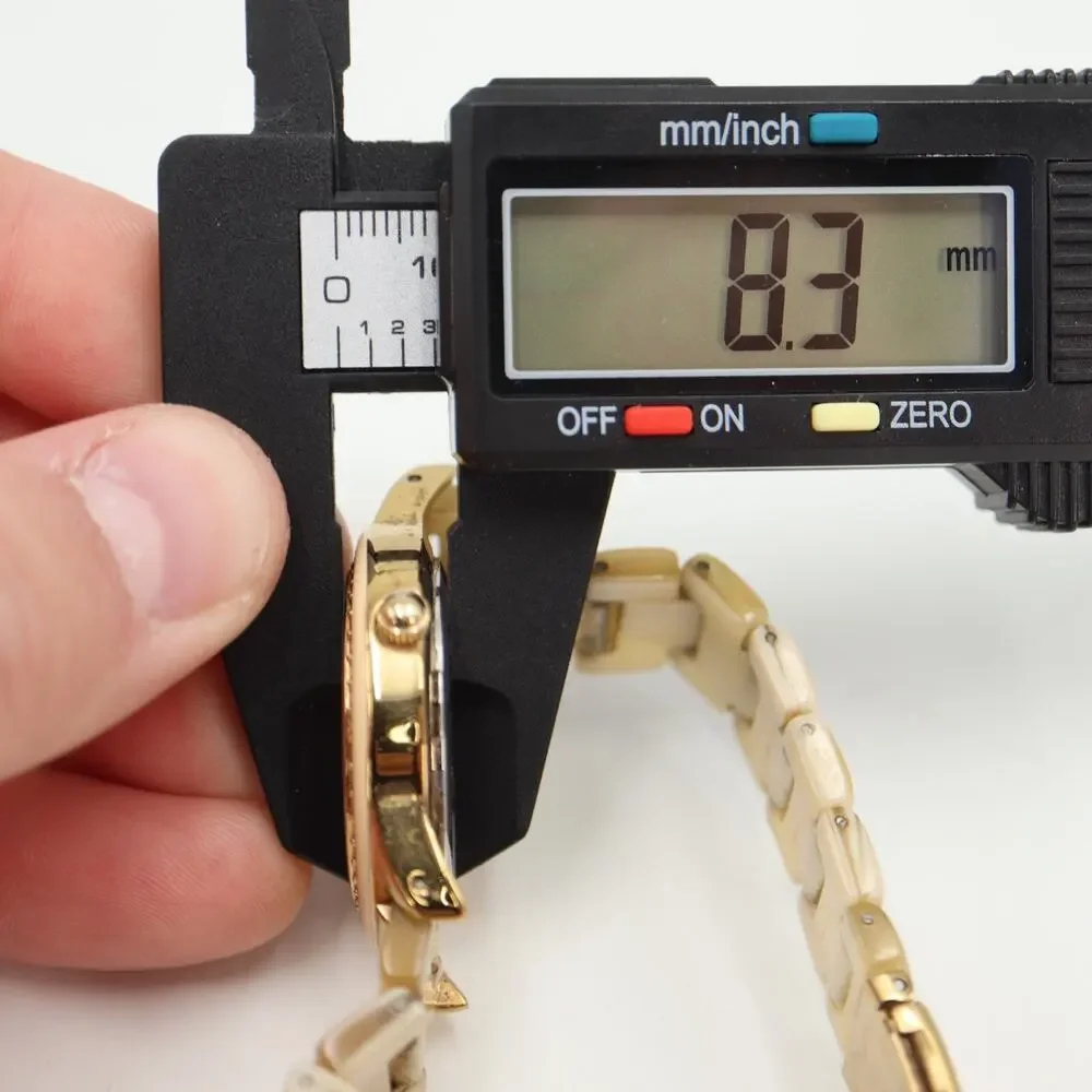Anne Klein Women Watch 35mm MOP Gold Tone Acrylic SHORT Bracelet 5
